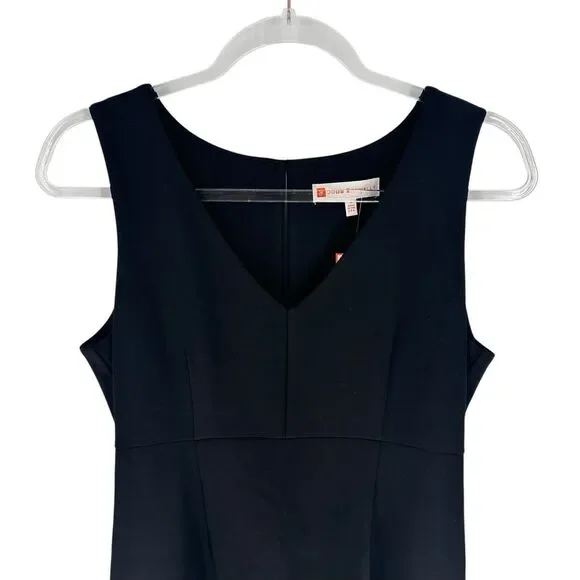 Jude Connally Dress Womens Medium Black Naomi Ponte Knit Sleeveless NEW $228